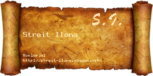 Streit Ilona névjegykártya